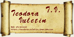 Teodora Vuletin vizit kartica